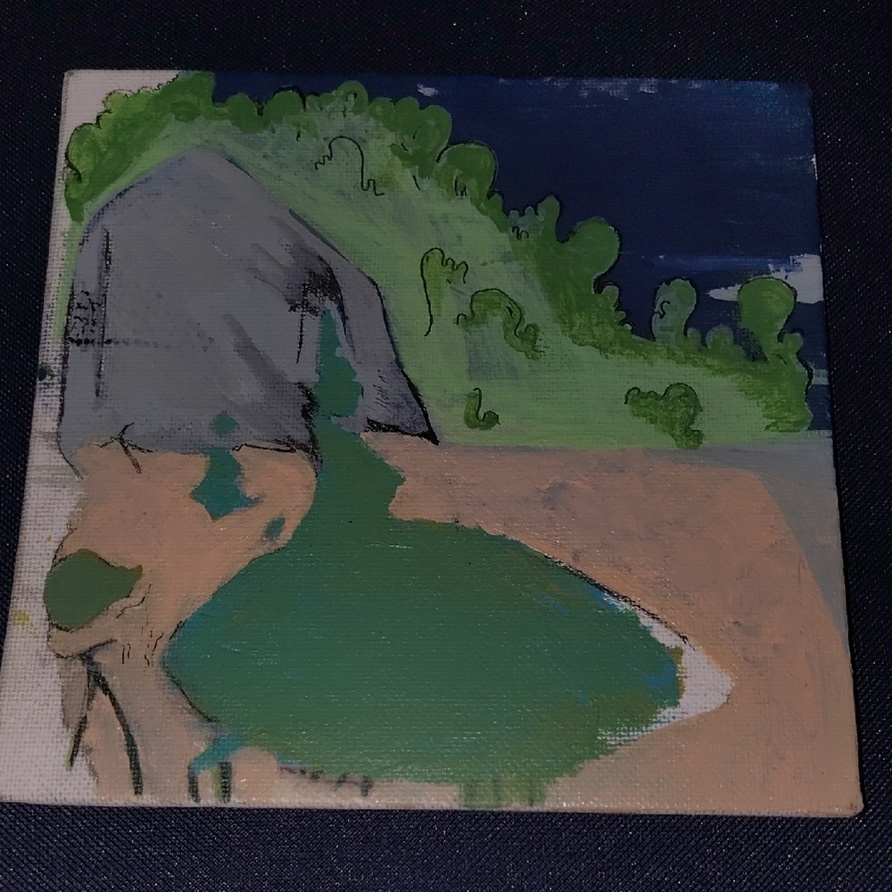 Serene Green Landscape Canvas Art